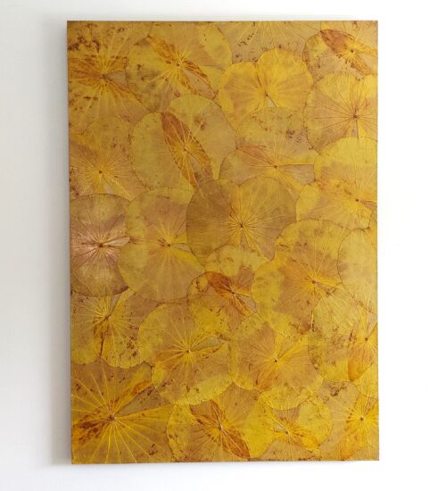 golden-wall-art-handmade-lotus