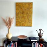 yellow-real-lotus-leaf-wall-art