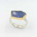 tanzanite-gold-silver-ring