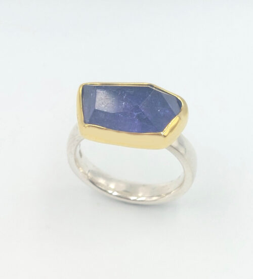 tanzanite-gold-silver-ring